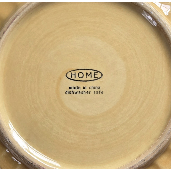 Target Home Rooster Salad Plate Hand Painted Yellow Stoneware Retro Farmhouse - Picture 6 of 8